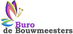 logo met kleurige vlinder en de tekst Buro de Bouwmeesters